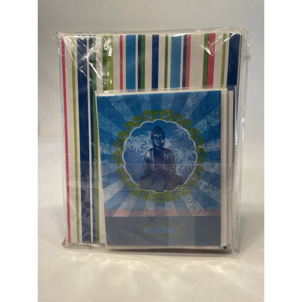VTG 90's Y2K Buddha And Striped Photo Album Binder Sealed